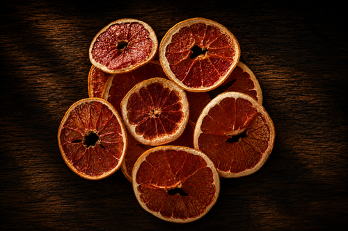 Getrocknete Grapefruitscheiben